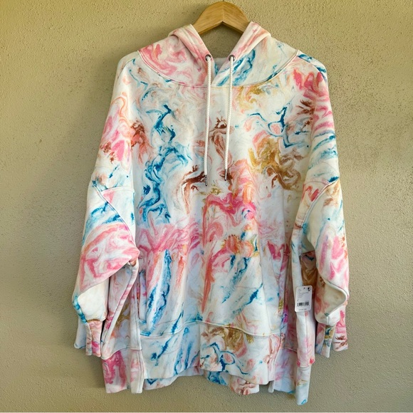 NWOT Free People Movement Sprint to The Finish Printed Hoodie - Sz Small - Picture 4 of 13